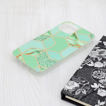 Case for Apple iPhone 15, Techsuit, Marble, Green