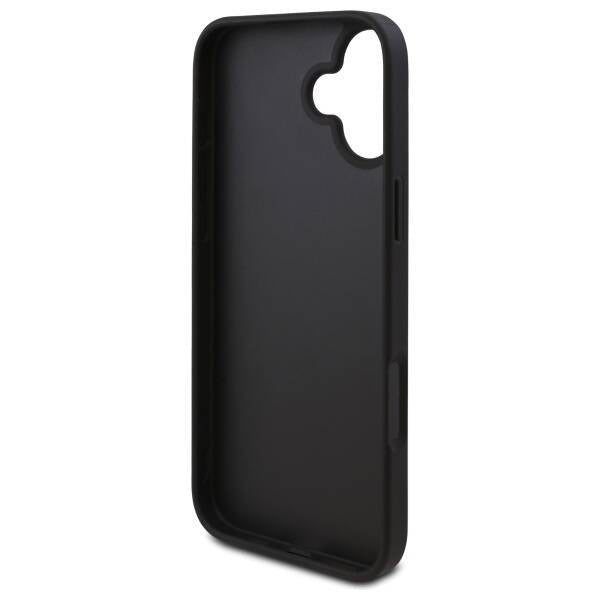 Custodia per Apple iPhone 16, Guess, Logo Triangolo 4G, Nera