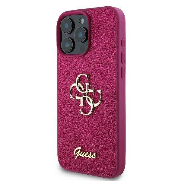 Custodia per Apple iPhone 16, Guess, Fixed Glitter Big 4G, Viola