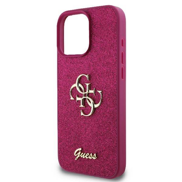 Custodia per Apple iPhone 16, Guess, Fixed Glitter Big 4G, Viola