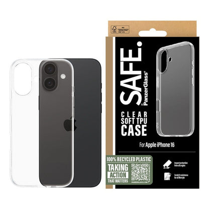 Custodia per Apple iPhone 16, PanzerGlass, Safe., Trasparente