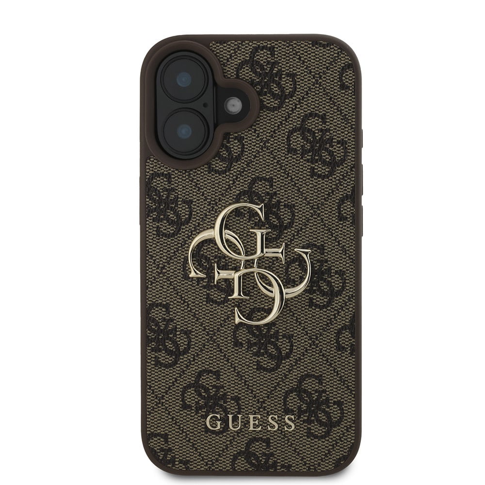 Custodia per Apple iPhone 16 Plus, Guess, 4G Big Logo, Marrone