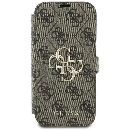 Custodia per Apple iPhone 16 Plus, Guess, 4G Book, Marrone
