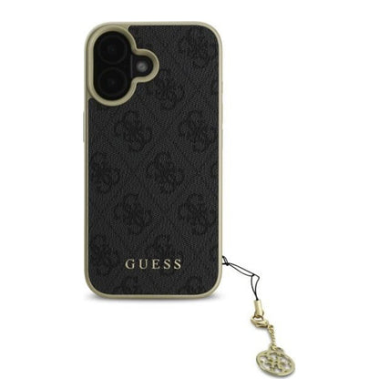 Case for Apple iPhone 16 Plus, Guess, 4G Charm, Black