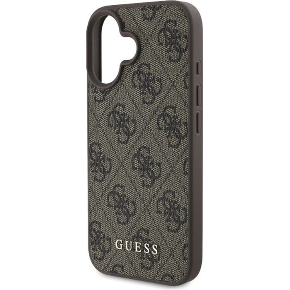 Custodia per Apple iPhone 16 Plus, Guess, 4G Classic, Marrone