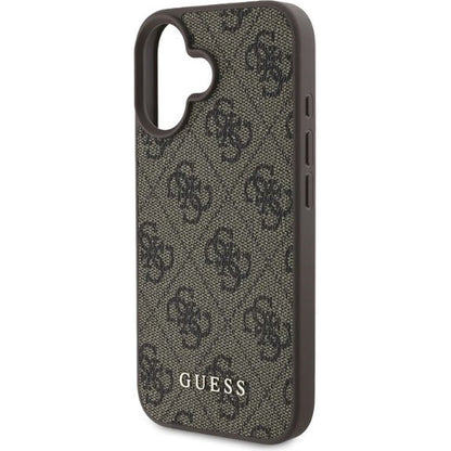 Custodia per Apple iPhone 16 Plus, Guess, 4G Classic, Marrone