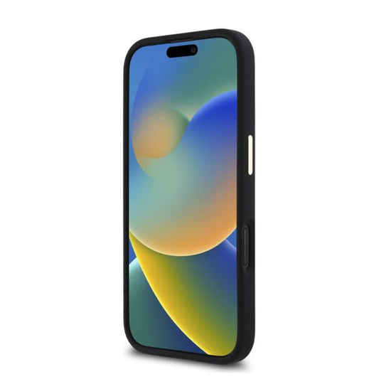 Custodia per Apple iPhone 16 Plus, Guess, Script Metal Logo & Frame, Nera