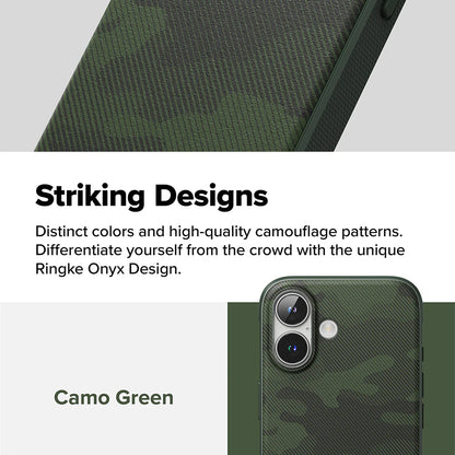 Custodia per Apple iPhone 16 Plus, Ringke, Onyx Design, Verde