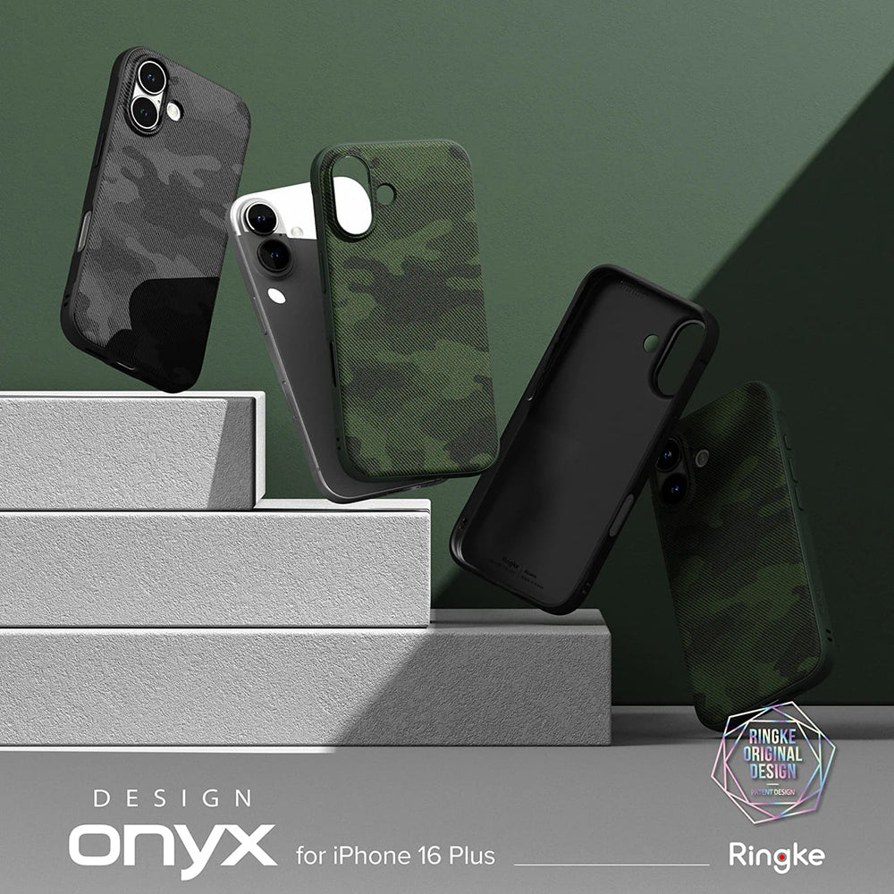 Custodia per Apple iPhone 16 Plus, Ringke, Onyx Design, Verde