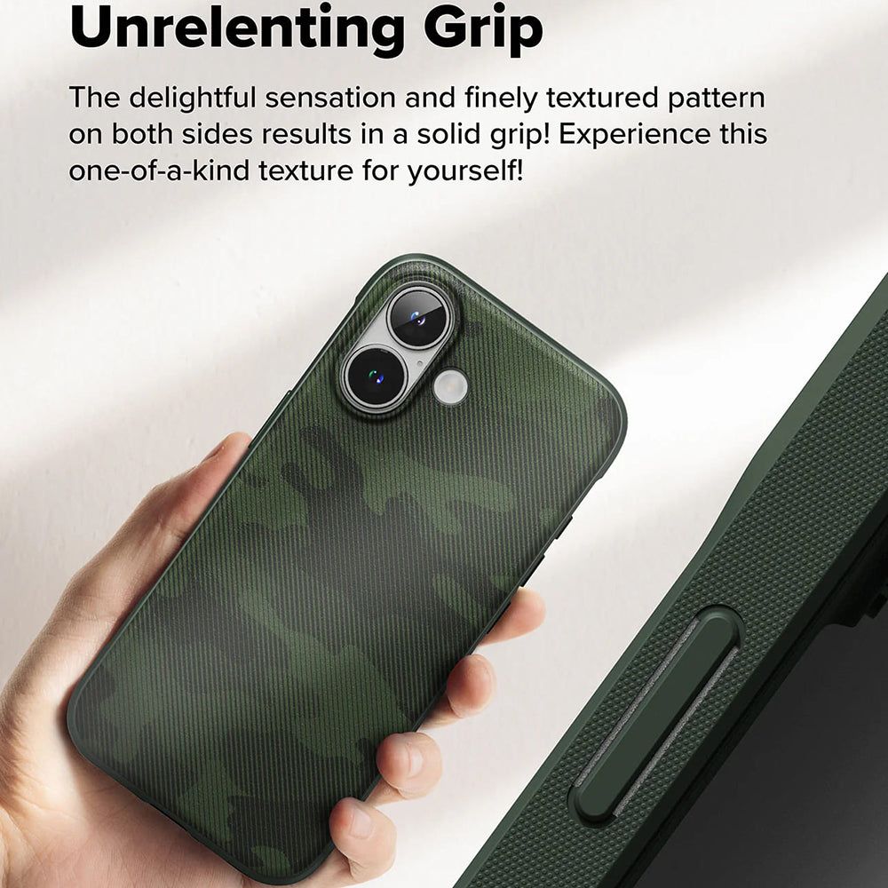 Custodia per Apple iPhone 16 Plus, Ringke, Onyx Design, Verde