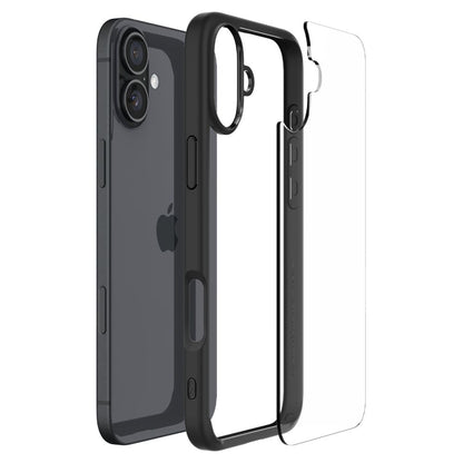 Custodia per Apple iPhone 16 Plus, Spigen, Ultra Hybrid, Nera Opaca