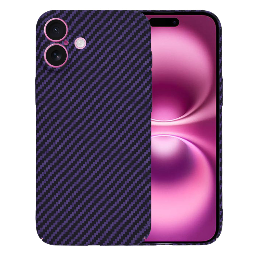 Custodia per Apple iPhone 16 Plus, Techsuit, Carbonite FiberShell, Viola