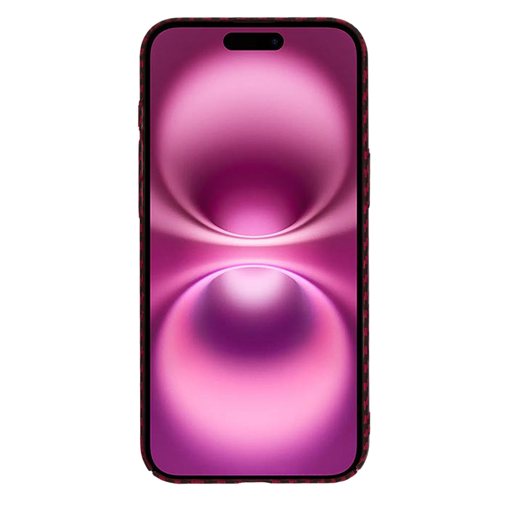 Custodia per Apple iPhone 16 Plus, Techsuit, Carbonite FiberShell, Rossa
