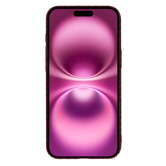 Custodia per Apple iPhone 16 Plus, Techsuit, Carbonite FiberShell, Rossa