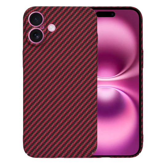 Custodia per Apple iPhone 16 Plus, Techsuit, Carbonite FiberShell, Rossa