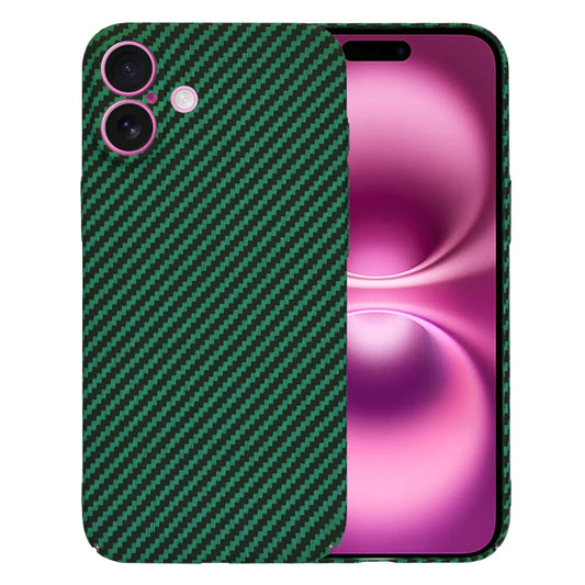 Custodia per Apple iPhone 16 Plus, Techsuit, Carbonite FiberShell, Verde
