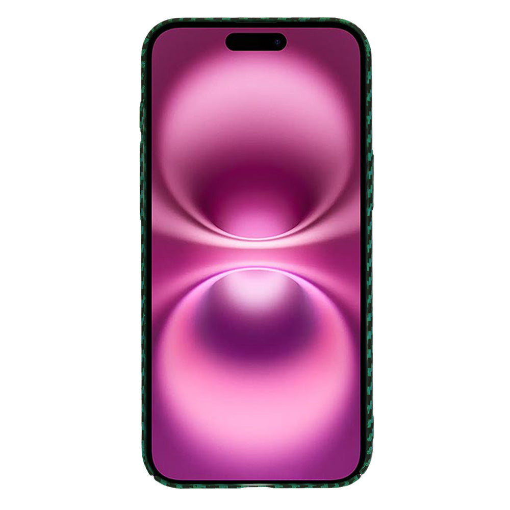 Custodia per Apple iPhone 16 Plus, Techsuit, Carbonite FiberShell, Verde