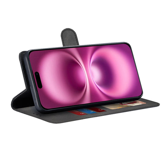 Custodia per Apple iPhone 16 Plus, Techsuit, Diary Book, Nera