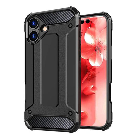 Custodia per Apple iPhone 16 Plus, Techsuit, Hybrid Armor, Nera