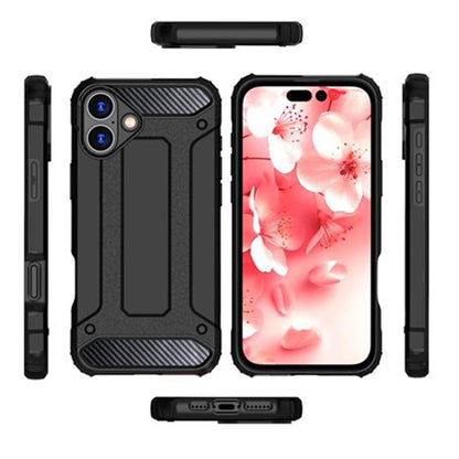 Custodia per Apple iPhone 16 Plus, Techsuit, Hybrid Armor, Nera