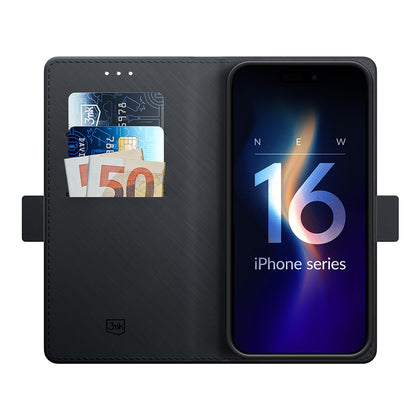 Custodia per Apple iPhone 16 Pro, 3MK, Wallet, Nera