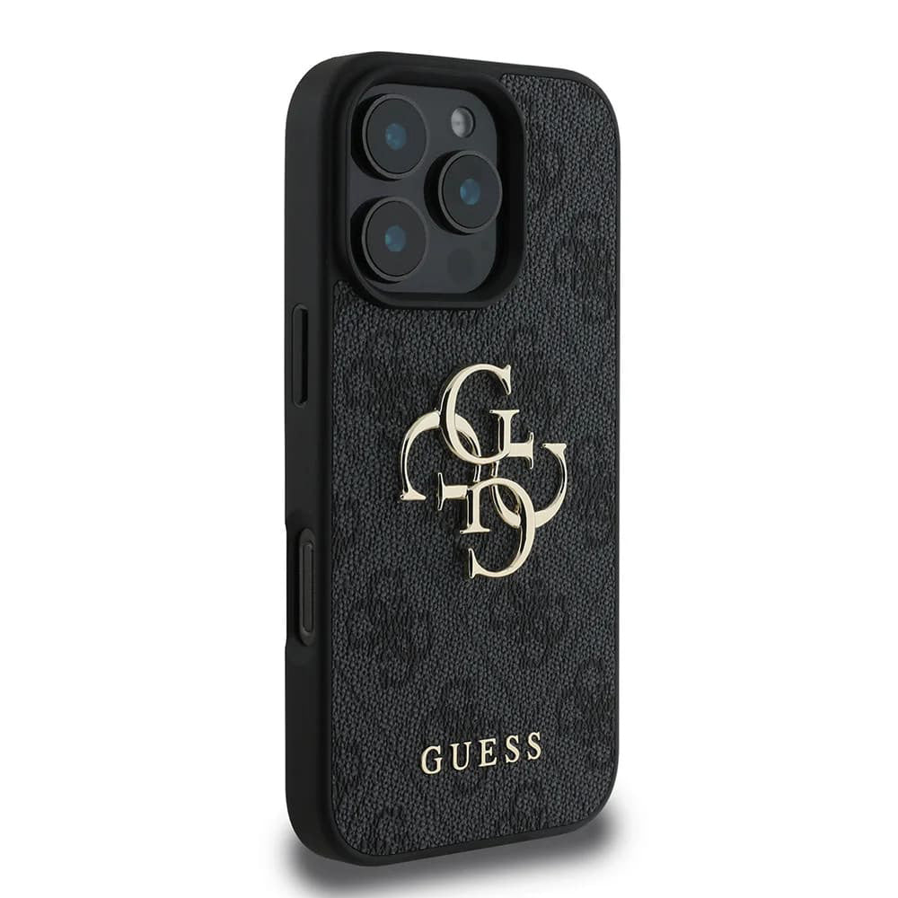 Custodia per Apple iPhone 16 Pro, Guess, 4G Big Logo, Nera