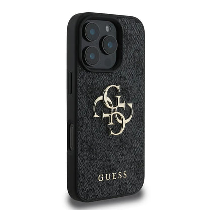 Custodia per Apple iPhone 16 Pro, Guess, 4G Big Logo, Nera