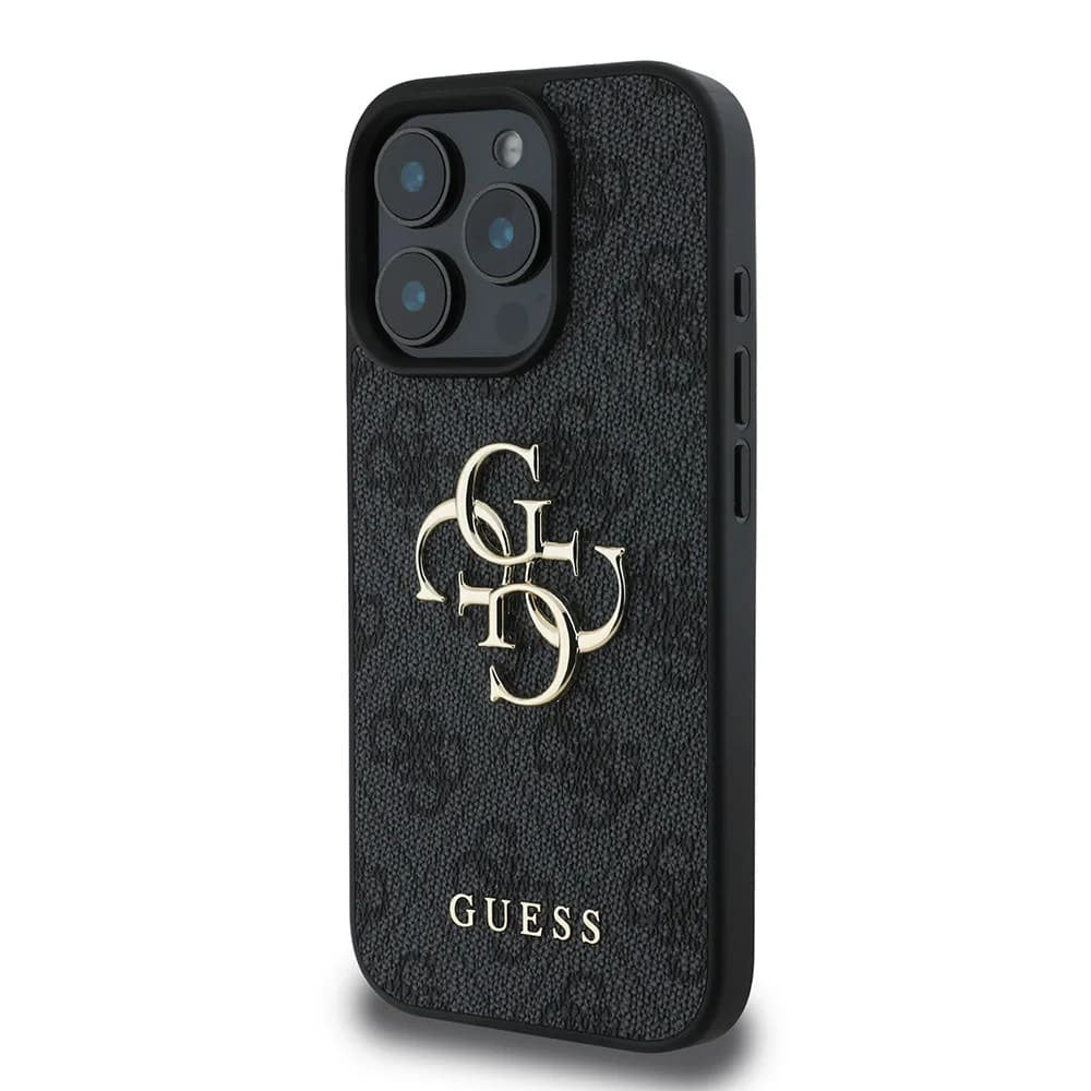 Custodia per Apple iPhone 16 Pro, Guess, 4G Big Logo, Nera