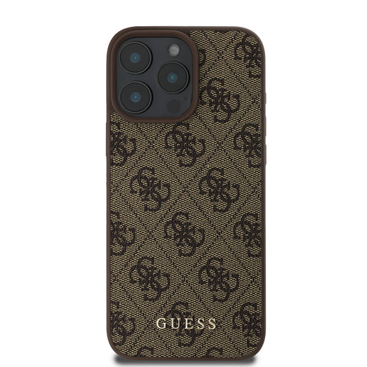 Custodia per Apple iPhone 16 Pro, Guess, 4G Classic, Nera