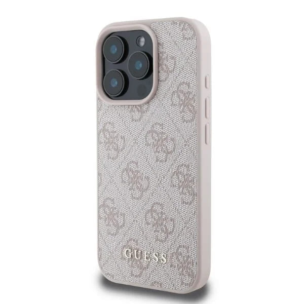 Custodia per Apple iPhone 16 Pro, Guess, 4G Classic, Rosa