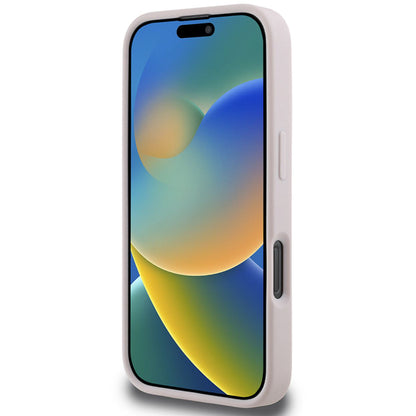 Custodia per Apple iPhone 16 Pro, Guess, Quilted Metal Logo, Rosa