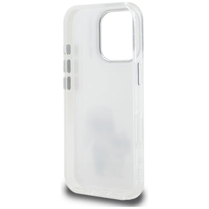Custodia per Apple iPhone 16 Pro, Karl Lagerfeld, IML Aquarelle Logo Karl & Choupette, Bianca