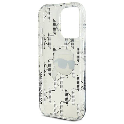 Case for Apple iPhone 16 Pro, Karl Lagerfeld, IML Luxury Electroplated Karl's Head, Transparent