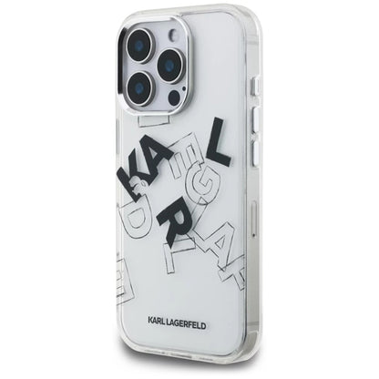 Custodia per Apple iPhone 16 Pro, Karl Lagerfeld, IML Sketched Graphic Logo, Trasparente