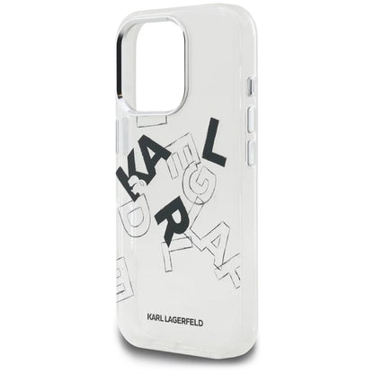 Custodia per Apple iPhone 16 Pro, Karl Lagerfeld, IML Sketched Graphic Logo, Trasparente