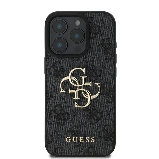 Case for Apple iPhone 16 Pro Max, Guess, 4G Big Logo, Black