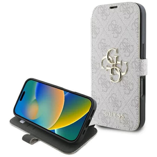 Custodia per Apple iPhone 16 Pro Max, Guess, 4G Book, Rosa