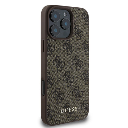 Custodia per Apple iPhone 16 Pro Max, Guess, 4G Classic, Nera