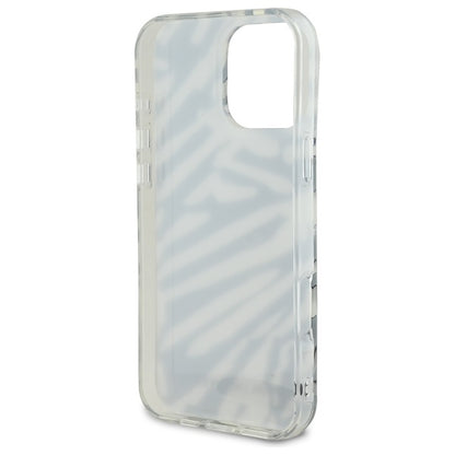 Custodia per Apple iPhone 16 Pro Max, Karl Lagerfeld, IML Luxury Zebra Pattern con Cinturino, Nera