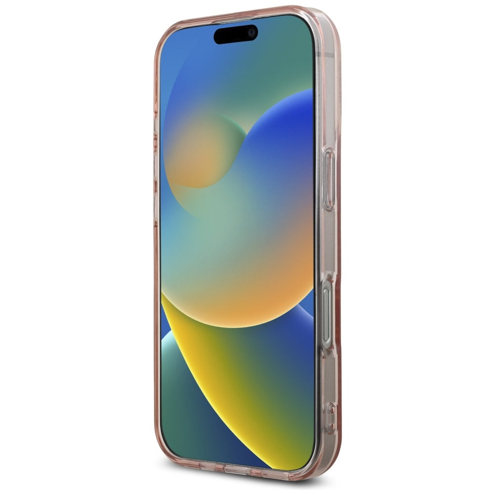 Custodia per Apple iPhone 16 Pro Max, Karl Lagerfeld, IML Rhinestones Pink Logo, Rosa