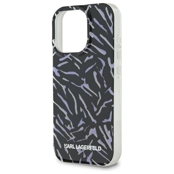 Custodia per Apple iPhone 16 Pro Max, Karl Lagerfeld, Zebra with Cord Strap, Viola