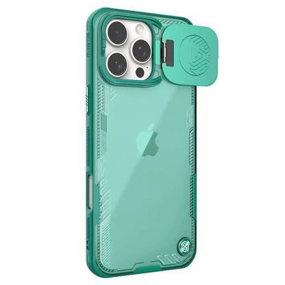 Custodia per Apple iPhone 16 Pro Max, Nillkin, Iceblade Prop (senza ritaglio per fotocamera), Verde