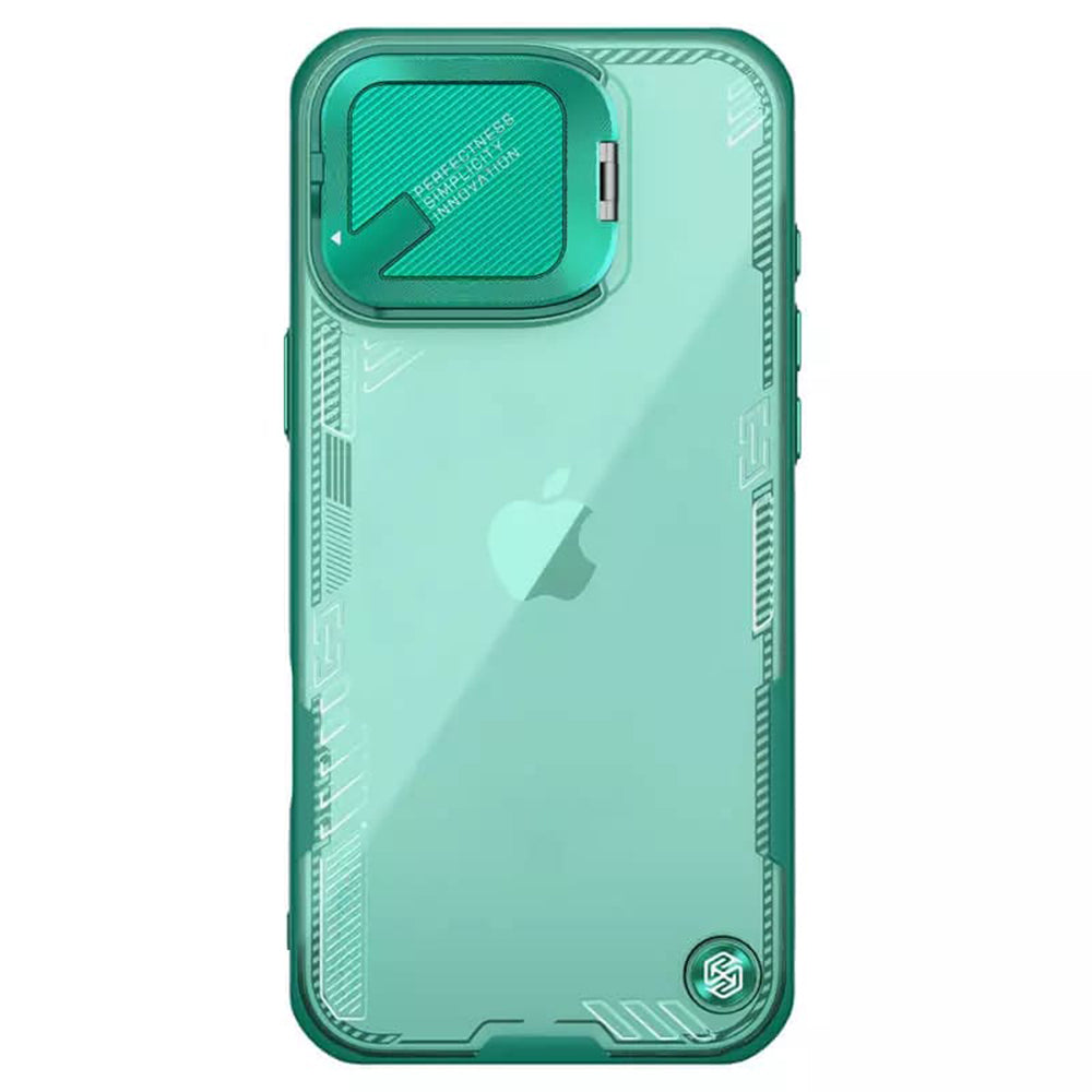Custodia per Apple iPhone 16 Pro Max, Nillkin, Iceblade Prop (senza ritaglio per fotocamera), Verde