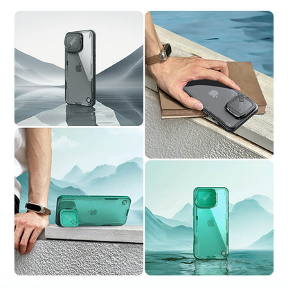 Custodia per Apple iPhone 16 Pro Max, Nillkin, Iceblade Prop (senza ritaglio per fotocamera), Verde
