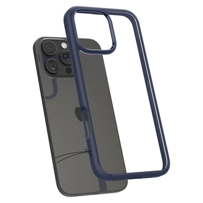 Custodia per Apple iPhone 16 Pro Max, Spigen, Ultra Hybrid, Blu Navy