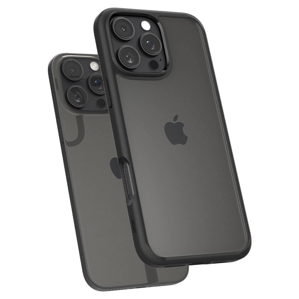Custodia per Apple iPhone 16 Pro Max, Spigen, Ultra Hybrid, Nero Opaco ACS07996