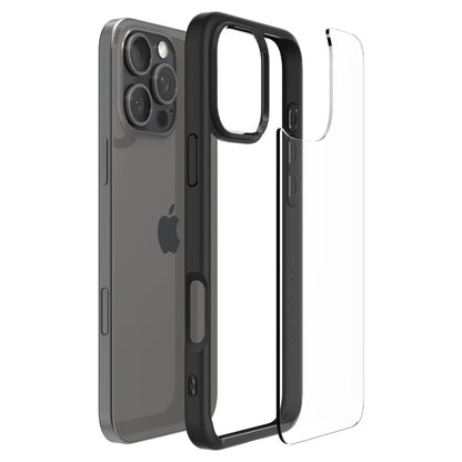 Custodia per Apple iPhone 16 Pro Max, Spigen, Ultra Hybrid, Nero Opaco ACS07996