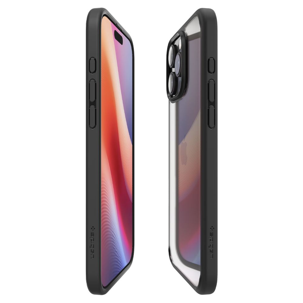 Custodia per Apple iPhone 16 Pro Max, Spigen, Ultra Hybrid, Nero Opaco ACS07996