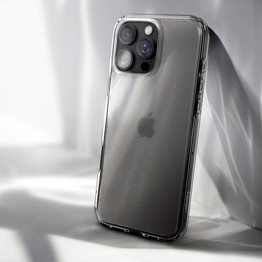 Custodia per Apple iPhone 16 Pro Max, Spigen, Ultra Hybrid, Trasparente Satinata ACS07993