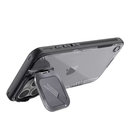 Custodia per Apple iPhone 16 Pro, Nillkin, Iceblade Prop (senza ritaglio per fotocamera), Nera